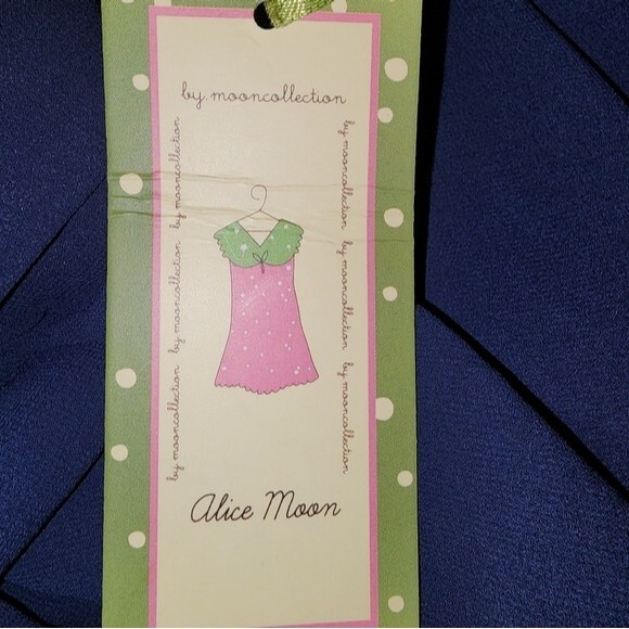 Moon Collection NWT Sheer Navy Beaded Long Sleeve Button Front Blouse Size XL - Picture 10 of 11